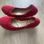 Dexflex Comfort Ballet Flats Women's 6.5 Red Suede Photo 3