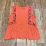 Free People  Marcy Red Orange Tank Top Photo 3