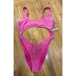 SKIMS  Size 4x Magenta Pink Glitter Sparkle Swimsuit Sexy Cut Out Monokini NWT Photo 5