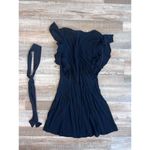 Reformation  Tunisia Black Ruffle Dress Size 4 Photo 3