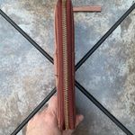 Chloé Chloe Mauve Leather June Bow Studded Card Holder Long Zipper Wallet Photo 4