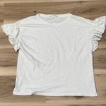 Peruvian Connection White Ruffle Sleeve Shirt Women’s XS Photo 0