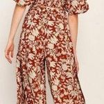 Free People  Sunday Floral Linen Blend Puff Sleeve Crop Top S Photo 1