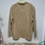 Erin London  Shirt Jacket Size L Tan Suedelike Cloth Super Soft Photo 3