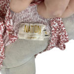 Nation Ltd  Winona Victorian Mock Neck Top Leopard Cheetah Print Coral Size Small Photo 9