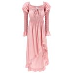 NWT Sleeper Juliette Shirred Asymmetric Dress in Pink Size M Photo 2