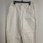 ASOS high rise cream jeans baggy women’s size 34 x 32 100% cotton Photo 1