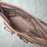 Brighton Y2K “Darlene” Shoulder Bag Pink Leather Silver Hearts Photo 6