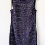 St. John  Sleeveless Metallic Tweed Sheath Dress in Black Multi Photo 0