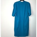 Habitat  V-Neck Midi Dress Stretch Jersey Teal Blue Size XL Casual Travel Photo 3