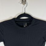 SKIMS Cropped Rib Modal Tee Black Slim Fit Crewneck Lightweight Stretch Sz XS Photo 1