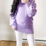 Jason Maxwell Light Purple Oversized Cowl neck Sweater Medium Photo 0