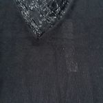 Allison Brittney Sz L Vintage Black Sweater Dress W Metallic Silver Details Photo 6