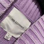 No Comment NWT  Size S Purple Lilac Cotton Cable Knit Mock Neck Cropped Sweater Photo 9