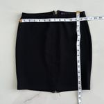 Material Girl Black Mini Pencil Skirt Zip Down Back Sz Medium Photo 2