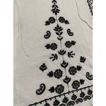 Anthropologie AKEMI + KIN Chelsey Embroidered Antique White Black Tank Top sz M Photo 12