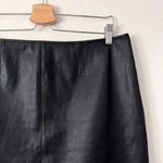 St. John  Stretch Napa Leather Stretch Pencil Skirt In Caviar Size 12 Photo 6