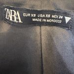 ZARA  Black White Houndstooth Coat Blazer Dress XS Tailored Mini Jacket Dress Photo 6