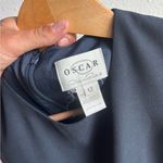 Oscar de la Renta  Sleeveless Sheath Dress Navy Blue Photo 4
