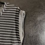 Jones New York  Grayish/Black Stripe Top‎ Size Medium Photo 4