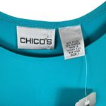 Chico's NWT Blue Nylon Scoop Neck Stretchy Lightweight Tank Top Size M Photo 3