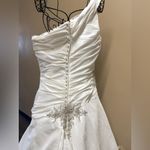 David's Bridal  Off-Shoulder White Wedding Dress Photo 5