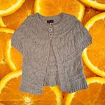 Vintage Top Button Sweater Tan with Gold Flecks Size Medium‎ Photo 0