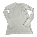 Lululemon  Swiftly Womens Size 8‎ White Top Tech Long Sleeve Activewear #GG6-5 Photo 0