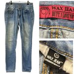 Wax Jean Wax Butt I Love You Lightweight Denim Stretch High Waist Blue Jeans Juniors 11 Photo 1