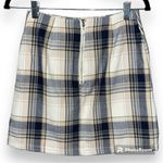 Blue Rain Francesca’s  size XS a line plaid mini skirt lined zip back closure NWT Photo 2
