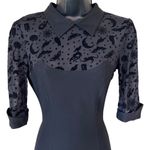 Collectif 50s Wednesday Magic Mesh Pencil Dress in Black Size XS Photo 2