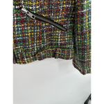 Coldwater Creek  Black Multicolor Tweed Zip Up Blazer Jacket Shaped Women 14 P Photo 5