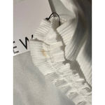 Nine West Women's Ruffle Sleeve V-Neck Ribbed Tank Top - White Large Photo 4