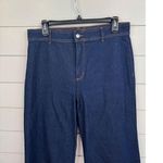 Loft Womens Size 28 Dark Blue Wide Leg The Culotte Denim Contrast Stitching Photo 2