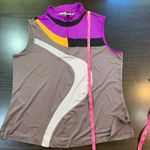 Jamie Sadock Womens L Golf Top Sleeveless Athletic Purple Gray Size L Photo 9