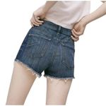 Talula ‎ Aritzia Shorts Womens 30 Blue Denim Medium Wash High Rise Raw Hem Jean Photo 1