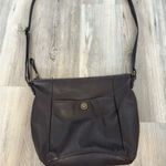 Elliott Lucca Dark Brown Pebbled Leather Crossbody Bag Photo 8