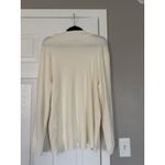 Chico's Rhinestone Bling Shoulder Detail Cream White Sweater Cozy Holidays NWT Photo 9