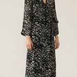 Ganni ππ Asymmetrical Floral Print Georgette Wrap Dress 100% Viscose ~ 34 EU Photo 6
