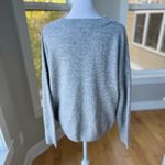 Vince Camuto Gray Red Heart Cropped Crewneck Sweater Size Medium Photo 2