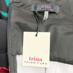 Trina Turk NWT  Sleeveless Floral Midi Dress Pink Red Black Size 0 Wedding Guest Photo 9
