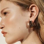 ZARA New in Box - NWT  Double Square Earrings GOLD / SILVER | 1011/210/881 Photo 6