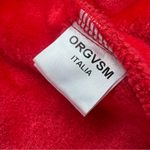 ORGVSM Red Fleece Oversized Hoodie Italy Streetwear Size Medium Unisex Photo 4