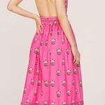 RHODE Salena Maxi Dress in Marigold Flower Hot Pink Large‎ Photo 1