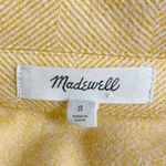 Madewell  Brushed Herringbone Knit Shirt Jacket Warm Yellow Shacket Size Small Photo 8