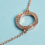 Swavorski Adore Jewelry Organic Circle Bracelet Rose Gold  Crystal Photo 2
