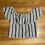 Paper Moon Striped Off-Shoulder Tie-Front Top - Size M Photo 1