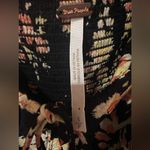 Free People Black Floral Print Keyhole Neck Boho Peasant Hilary Top Size Small Photo 9