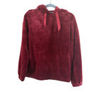 LC Lauren Conrad Women's Red Faux Fur Hoodie S Photo 8