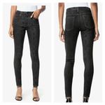 joe's jeans  Black Charlie High Rise Snakeskin‎ Print Skinny Ankle Jeans Size 26 Photo 0